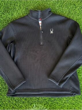 Spyder Quarter Zip Pullover Men's Large 
Fleece Lined Sweater Jacket like New
